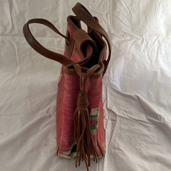 Bohemian Pink and Brown Tote Bag - Picture 10 of 11